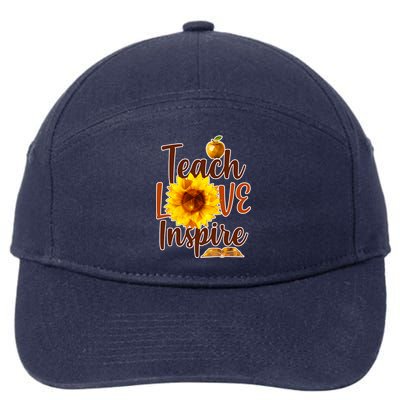 Teach Love Inspire Golden Sunflower 7-Panel Snapback Hat