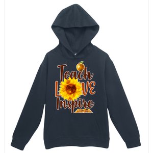 Teach Love Inspire Golden Sunflower Urban Pullover Hoodie