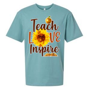 Teach Love Inspire Golden Sunflower Sueded Cloud Jersey T-Shirt