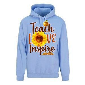 Teach Love Inspire Golden Sunflower Unisex Surf Hoodie