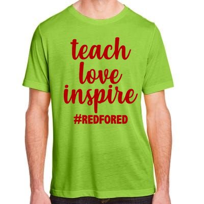 Teach Love Inspire Red For Ed Adult ChromaSoft Performance T-Shirt