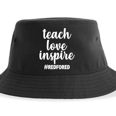 Teach Love Inspire Red For Ed Sustainable Bucket Hat