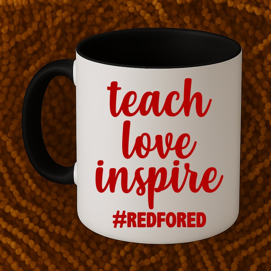 Teach Love Inspire Red For Ed Mug