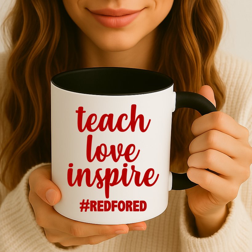 Teach Love Inspire Red For Ed Mug