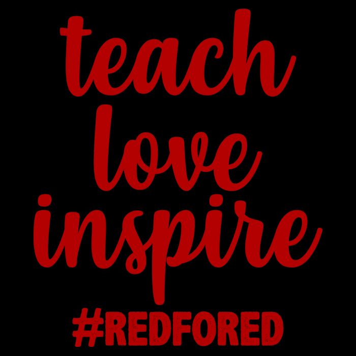 Teach Love Inspire Red For Ed Mug