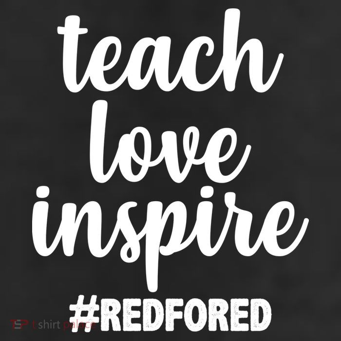 Teach Love Inspire Red For Ed 11oz C Handle Ceramic Mug