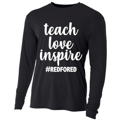 Teach Love Inspire Red For Ed Cooling Performance Long Sleeve Crew