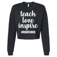 Teach Love Inspire Red For Ed Cropped Pullover Crew