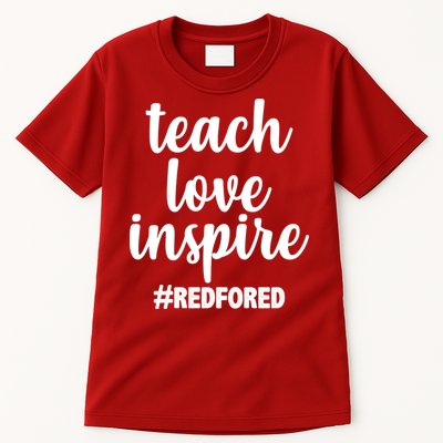 Teach Love Inspire Red For Ed Tall T-Shirt