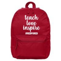 Teach Love Inspire Red For Ed 16 in Basic Backpack