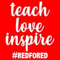 Teach Love Inspire Red For Ed Golf Towel