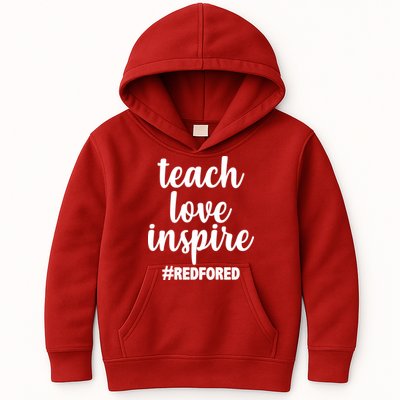 Teach Love Inspire Red For Ed Kids Hoodie