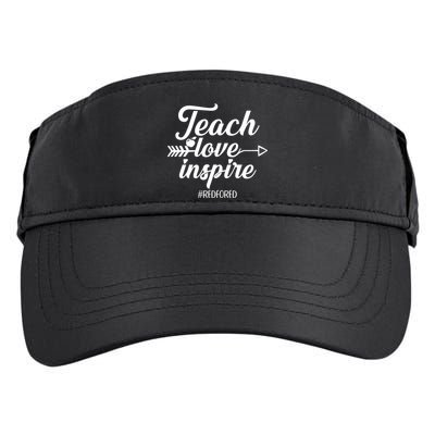 Teach Love Inspire Red For Ed1 Adult Drive Performance Visor