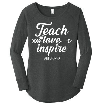 Teach Love Inspire Red For Ed1 Women's Perfect Tri Tunic Long Sleeve Shirt