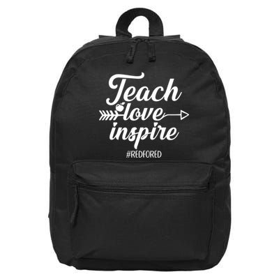 Teach Love Inspire Red For Ed1 16 in Basic Backpack