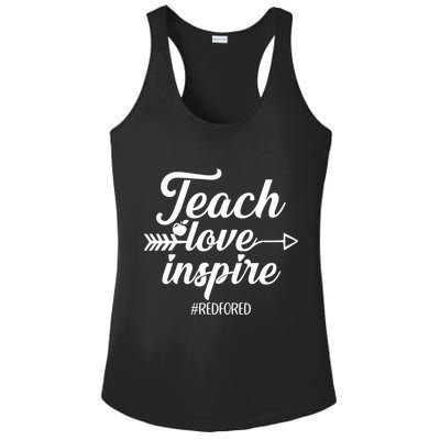 Teach Love Inspire Red For Ed1 Ladies PosiCharge Competitor Racerback Tank