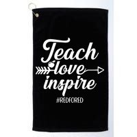 Teach Love Inspire Red For Ed1 Golf Towel