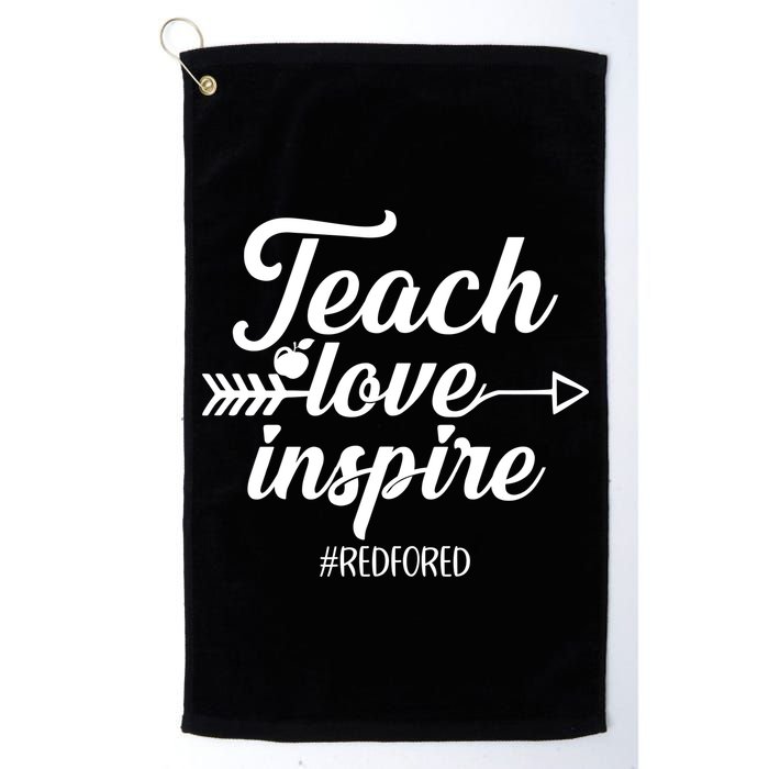 Teach Love Inspire Red For Ed1 Golf Towel