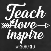 Teach Love Inspire Red For Ed1 Golf Towel