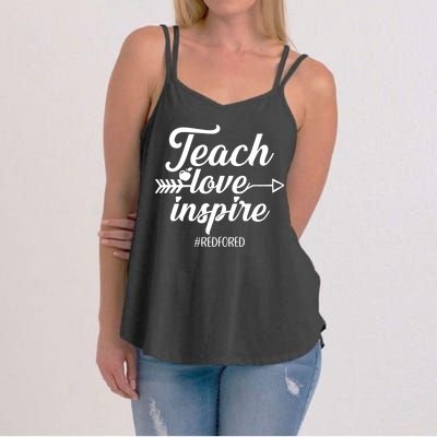 Teach Love Inspire Red For Ed1 Women's Strappy Tank