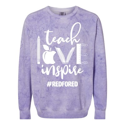 Teach Love Inspire #REDFORED Colorblast Crewneck Sweatshirt