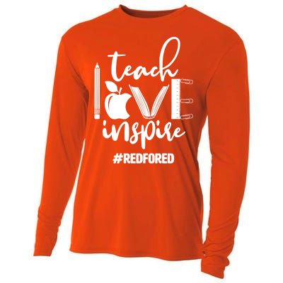 Teach Love Inspire #REDFORED Cooling Performance Long Sleeve Crew