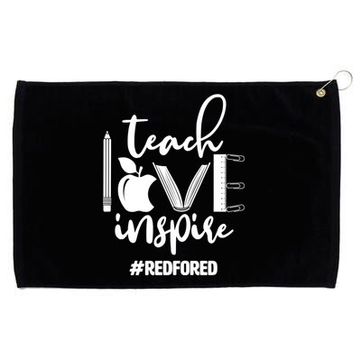 Teach Love Inspire #REDFORED Grommeted Golf Towel