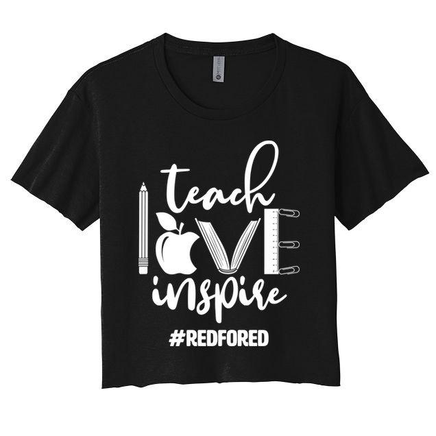 Teach Love Inspire #REDFORED Crop Top