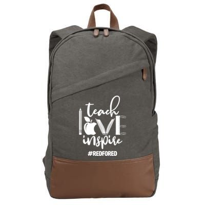 Teach Love Inspire #REDFORED Cotton Canvas Backpack