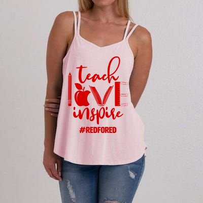 Teach Love Inspire #REDFORED Women's Strappy Tank