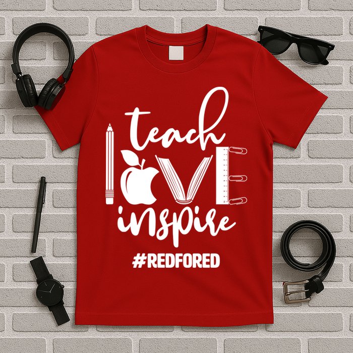 Teach Love Inspire #REDFORED T-Shirt