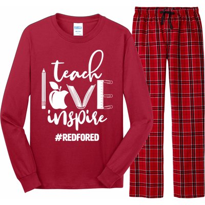 Teach Love Inspire #REDFORED Long Sleeve Pajama Set