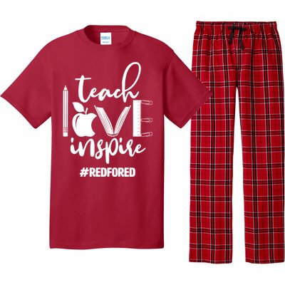 Teach Love Inspire #REDFORED Pajama Set