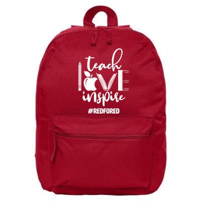 Teach Love Inspire #REDFORED 16 in Basic Backpack