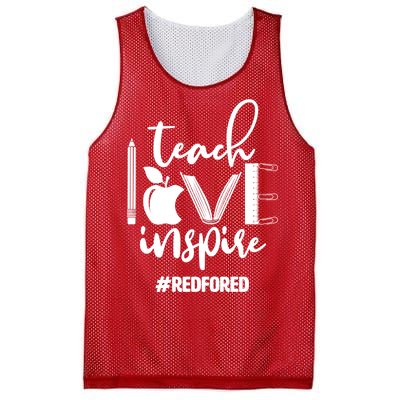 Teach Love Inspire #REDFORED Mesh Reversible Basketball Jersey Tank