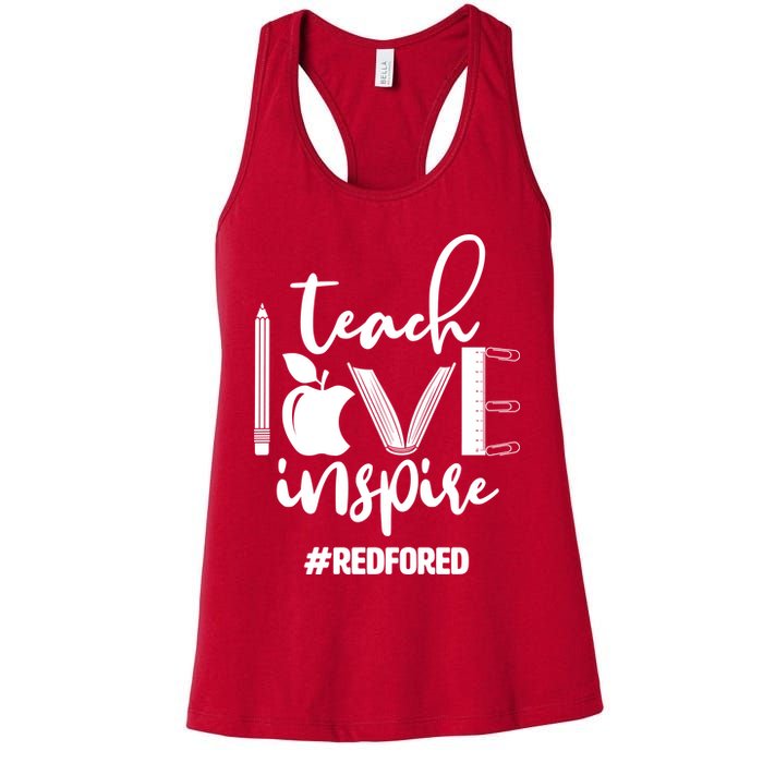 Teach Love Inspire #REDFORED Womens Tank Top