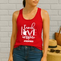 Teach Love Inspire #REDFORED Womens Tank Top