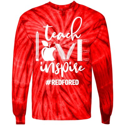 Teach Love Inspire #REDFORED Tie-Dye Long Sleeve Shirt