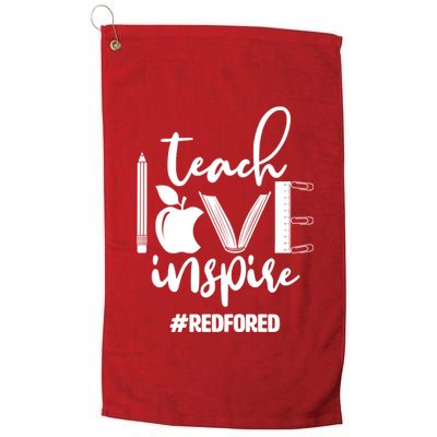 Teach Love Inspire #REDFORED Platinum Collection Golf Towel