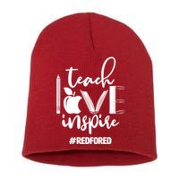 Teach Love Inspire #REDFORED Short Acrylic Beanie