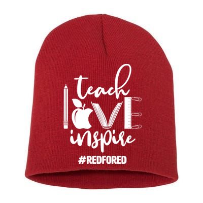 Teach Love Inspire #REDFORED Short Acrylic Beanie