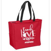 Teach Love Inspire #REDFORED Zip Tote Bag