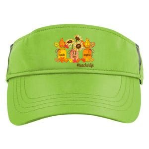 Teach Love Inspire Teacher Life Autumn season Adult Drive Performance Visor