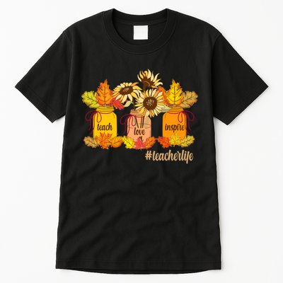Teach Love Inspire Teacher Life Autumn season Tall T-Shirt