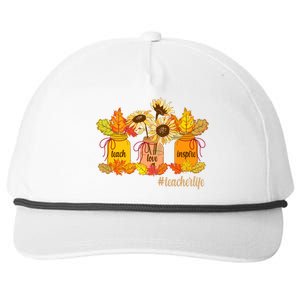 Teach Love Inspire Teacher Life Autumn season Snapback Five-Panel Rope Hat