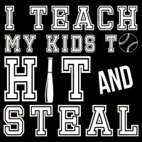 Teach My Kids To Hit And Steal Baseball Zip Tote Bag