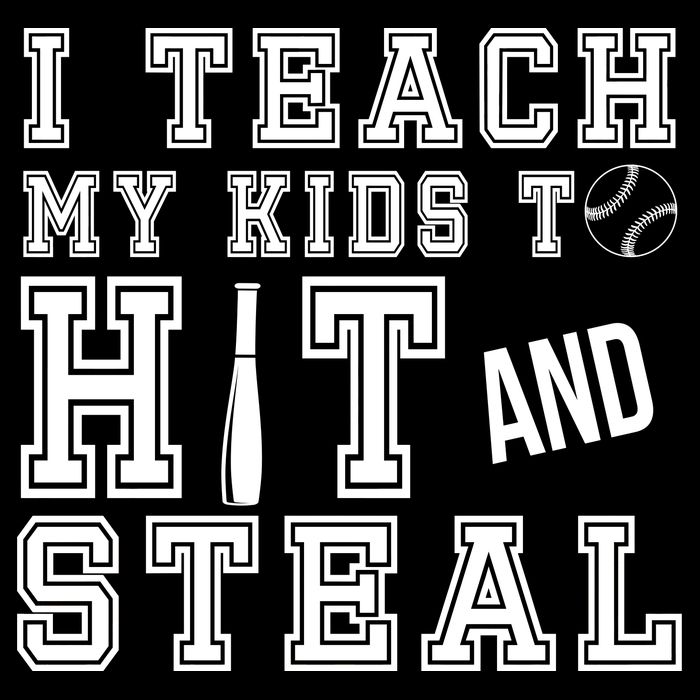 Teach My Kids To Hit And Steal Baseball Zip Tote Bag