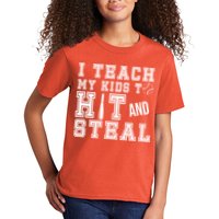 Teach My Kids To Hit And Steal Baseball Kids T-Shirt