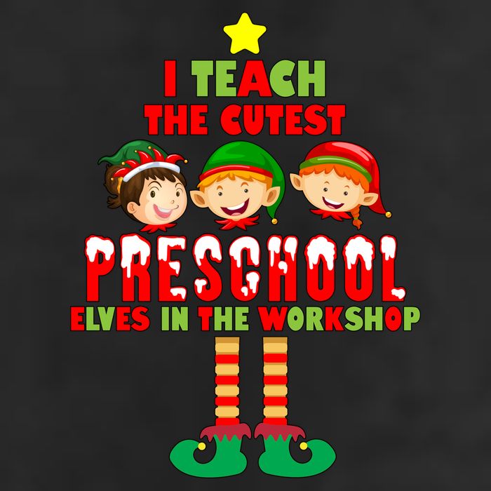 Teach The Cutest Elves Christmas Preschool Teacher 11oz C Handle Ceramic Mug