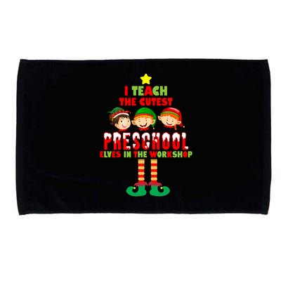 Teach The Cutest Elves Christmas Preschool Teacher Microfiber Hand Towel